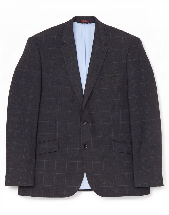 Marks & Spencer Herre 2-knaps blazerjakke UK 44 XL marineblå ternet linned