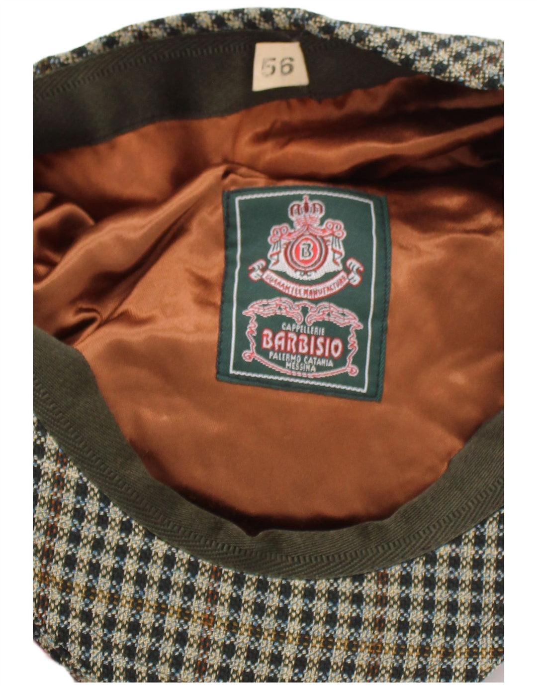 Barbisio Herre Flad Kasket Medium Brun Houndstooth Classic
