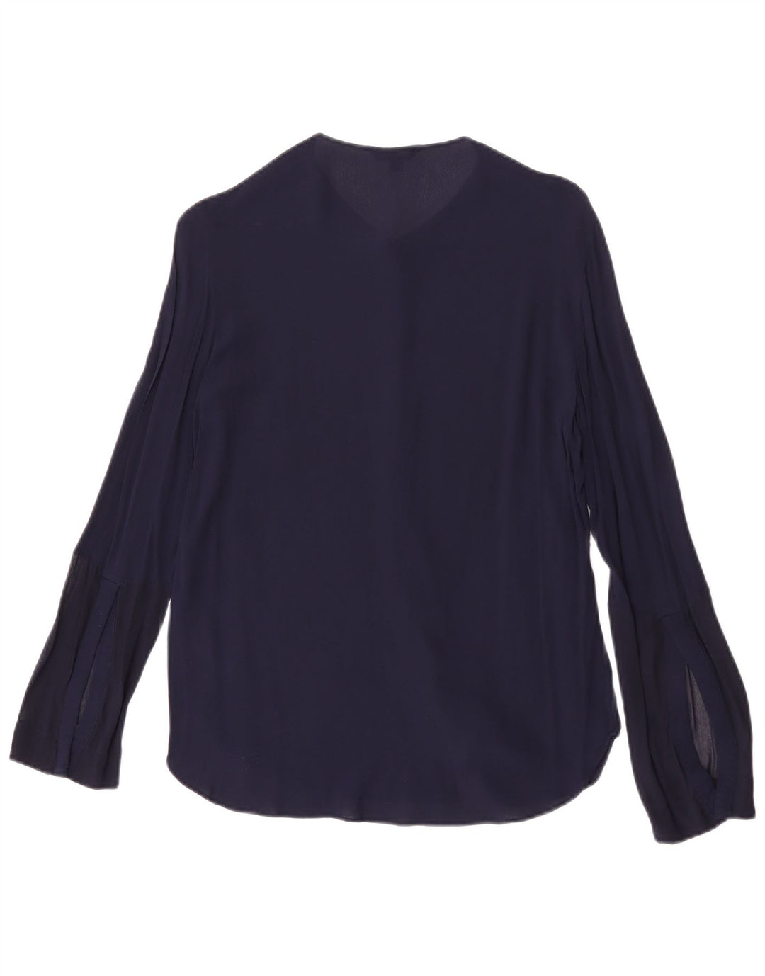 Massimo Dutti Dame Shirt Bluse EU 40 Medium Navy Blue Viscose