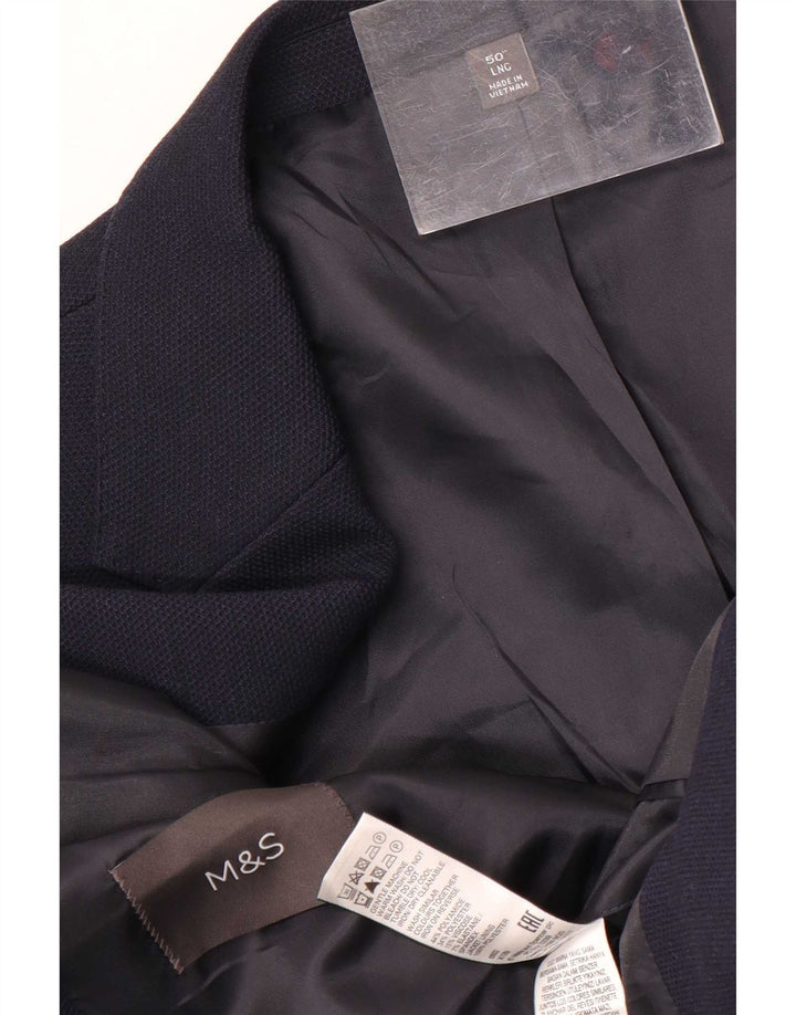 Marks & Spencer Herre lang 2-knaps blazerjakke UK 50 3XL Navy Blue