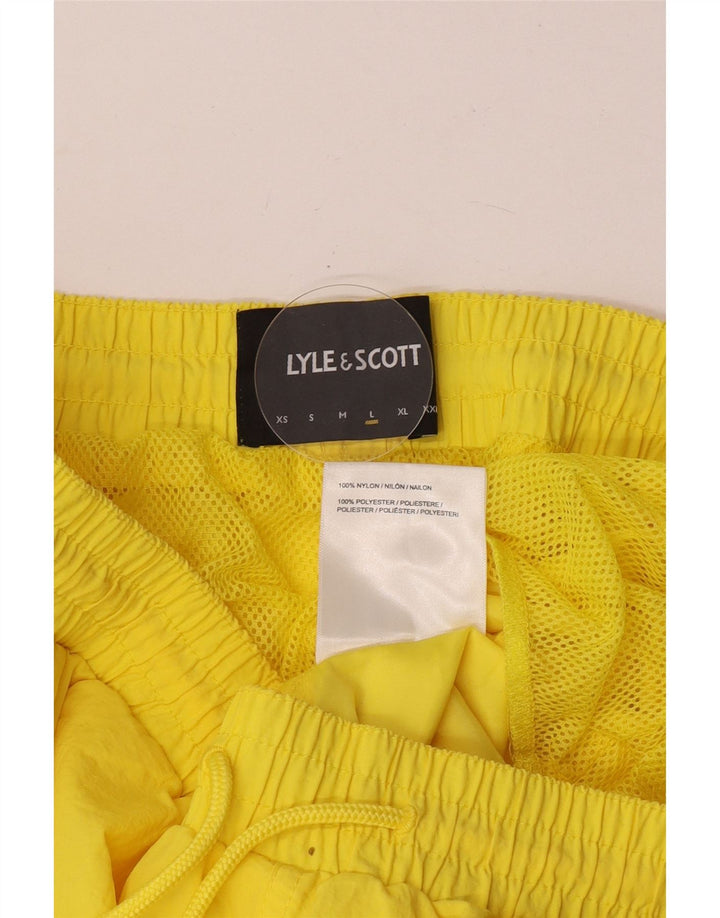Lyle & Scott Badeshorts til mænd store gule nylon