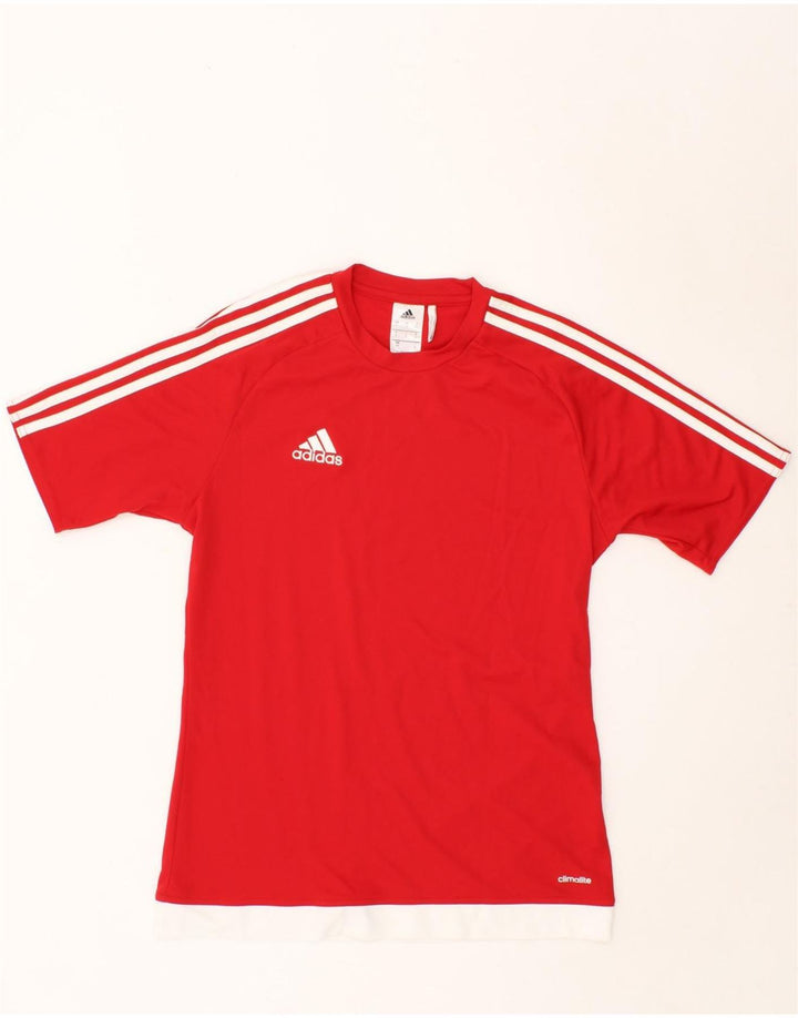 ADIDAS Mens Climalite T-Shirt Top Small Red Polyester Vintage Adidas and Second-Hand Adidas from Messina Hembry 