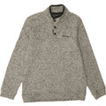 EDDIE BAUER Mens Button Neck Sweatshirt Jumper Medium Grey Flecked Vintage Eddie Bauer and Second-Hand Eddie Bauer from Messina Hembry 