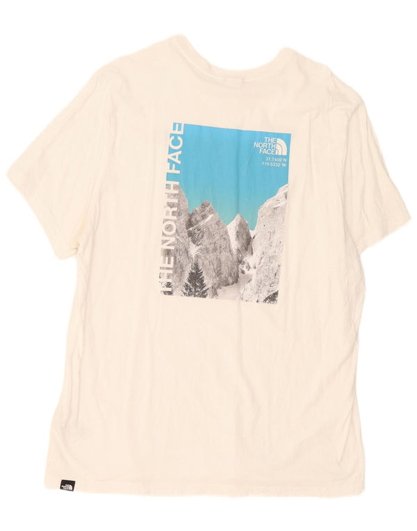 The North Face Herre Grafisk T-Shirt Top 2XL Hvid Bomuld