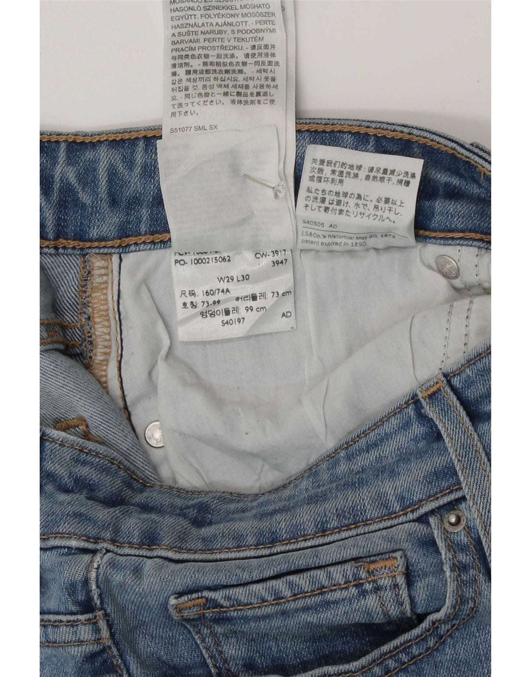 Levi's Dame 712 Slim Jeans W29 L30 Blå Lyocell