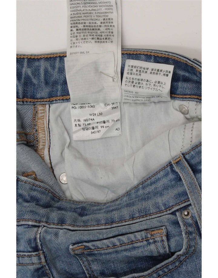 Levi's Dame 712 Slim Jeans W29 L30 Blå Lyocell