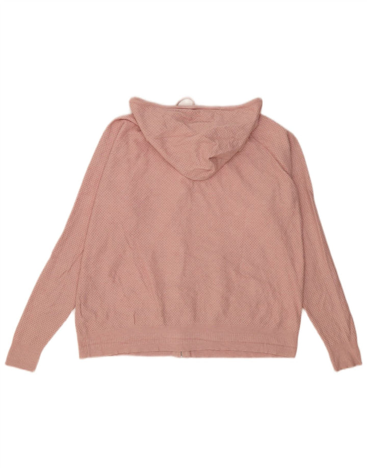 Marks & Spencer Dame Hættetrøje Sweater UK 14 Medium Pink Viscose