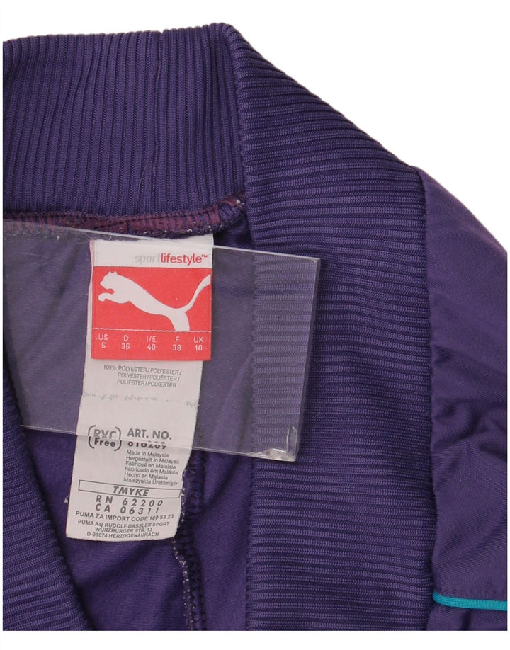 Puma Træningsdragtsbukser til kvinder UK 10 Small Purple Polyester