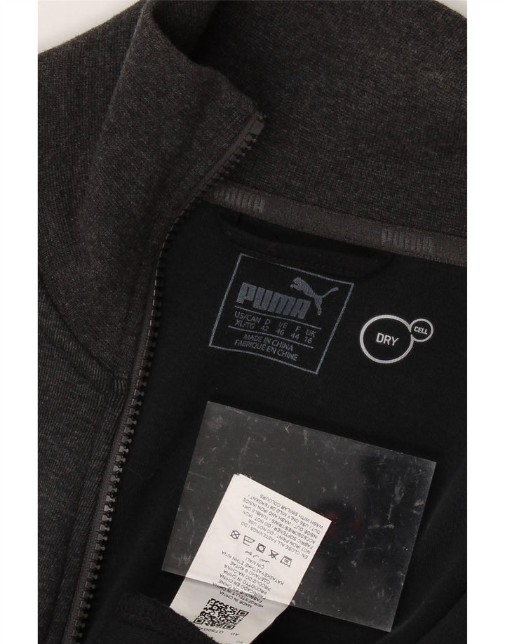 PUMA Womens Tracksuit Top Jacket UK 16 Large Grey Cotton Vintage Puma and Second-Hand Puma from Messina Hembry 