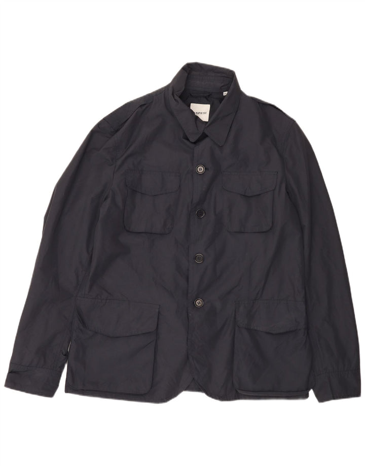 ASPESI Herre Utility Jacket UK 46 3XL Navy Blue Polyamide