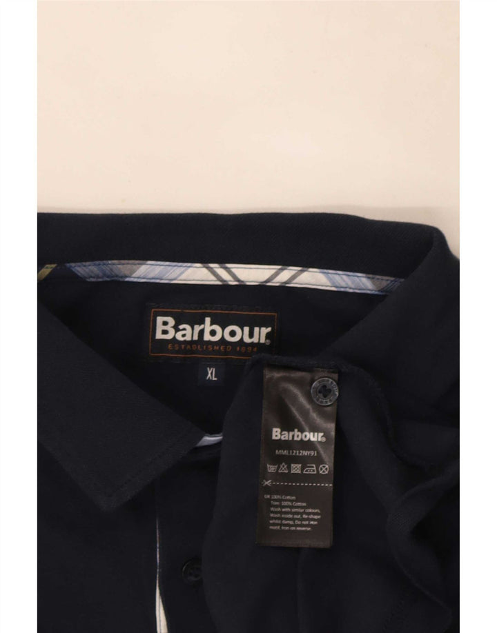 Barbour herre poloshirt XL marineblå bomuld