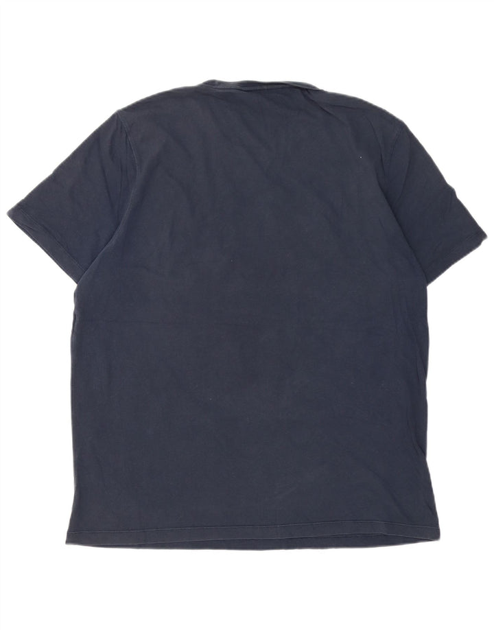 Michael Kors Herre grafisk T-shirt Top Stor marineblå bomuld