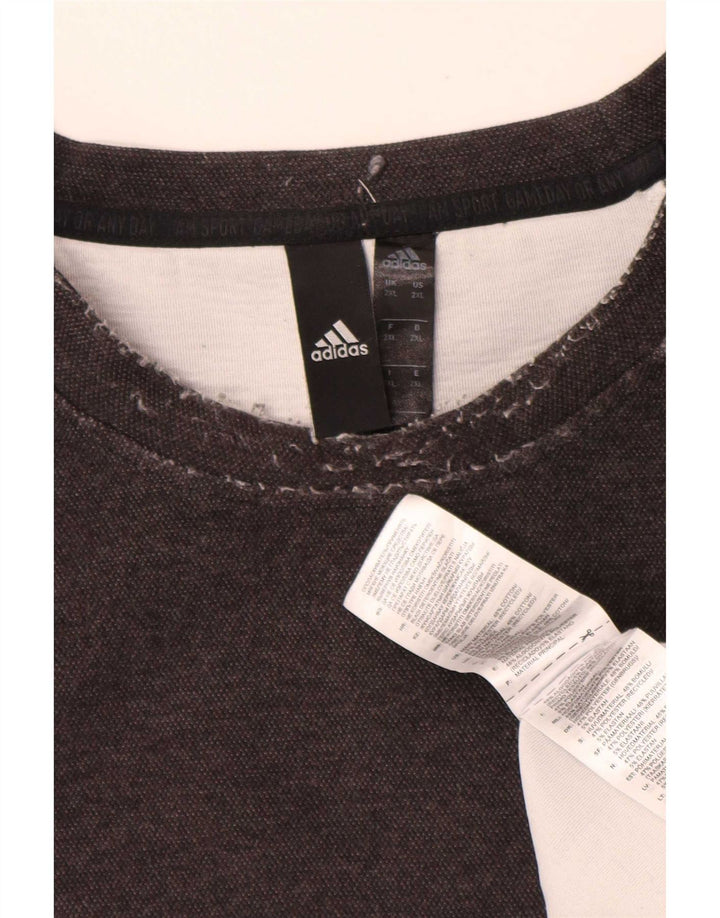 Adidas Herre Sweatshirt Jumper 2XL Grå Bomuld