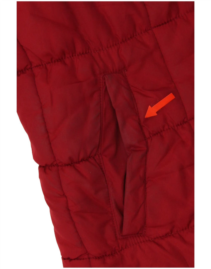 Marks & Spencer, polstret hættejakke til kvinder, UK 14 Medium rød polyester