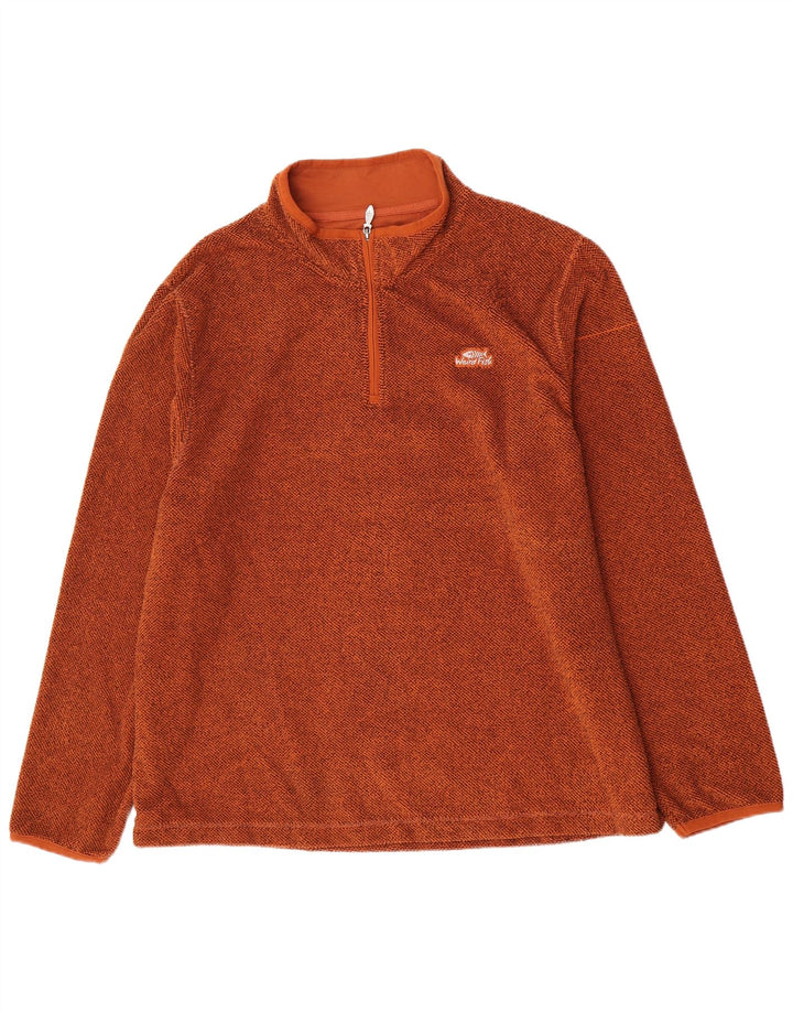 Weird Fish Herre lynlås hals Fleece Jumper 4XL brun polyester