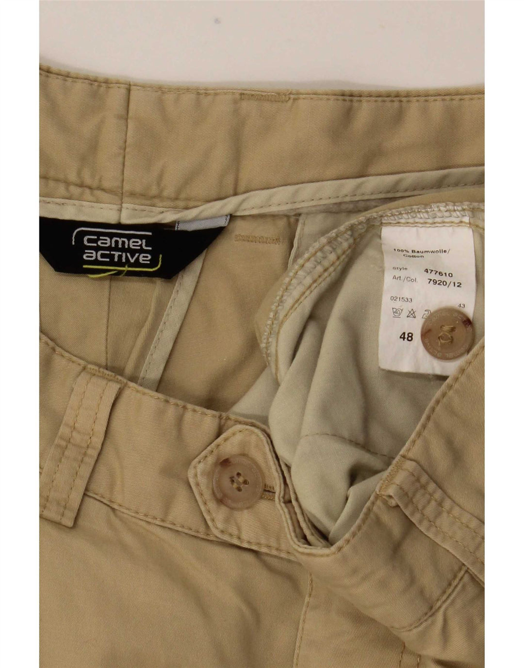 Camel Active Herre Pegged Suit Bukser EU 48 Medium W33 L32 Beige Bomuld