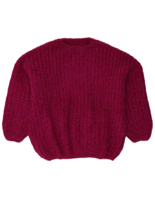 Vintage Dame Boat Neck Jumper Sweater UK 20 2XL Pink