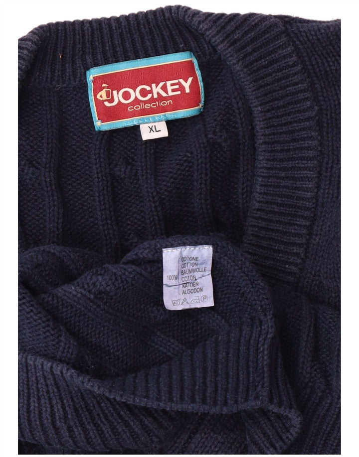 Jockey Herre V-hals sweater XL Marineblå Bomuld