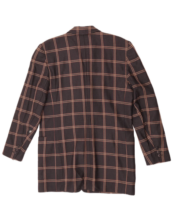 Laurel Womens Longline 3-knaps blazerjakke EU 40 Medium Brown Plaid