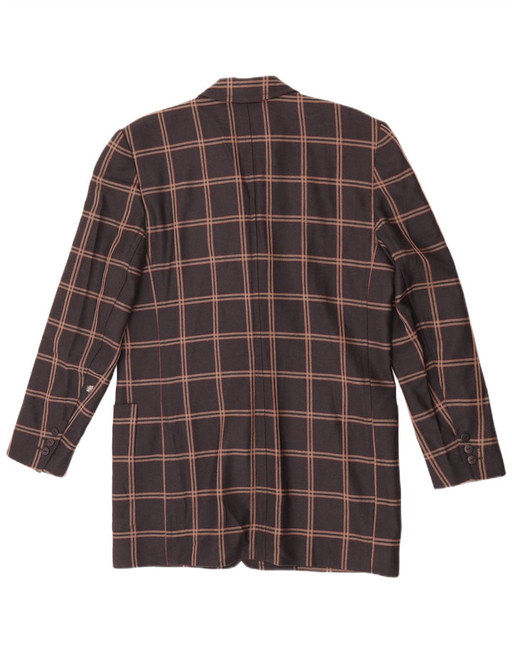 Laurel Womens Longline 3-knaps blazerjakke EU 40 Medium Brown Plaid