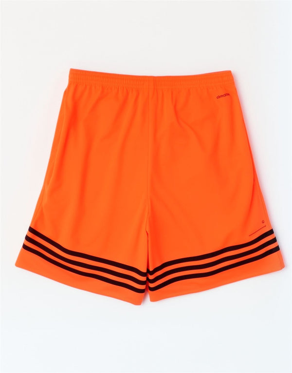 Adidas Herre Climalite Sportshorts Medium Orange Stribet Polyester Sports