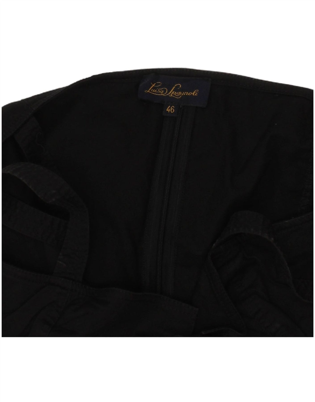 LUISA SPAGNOLI Dame Corset Top IT 46 Stor Sort Bomuld