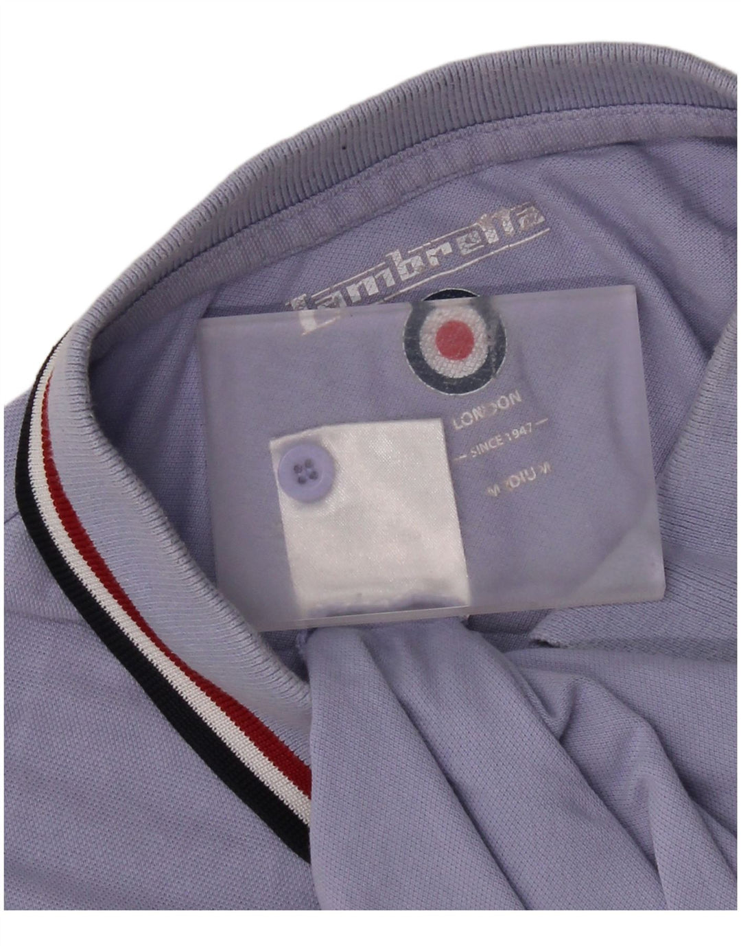 Lambretta herre poloshirt Medium blå bomuld