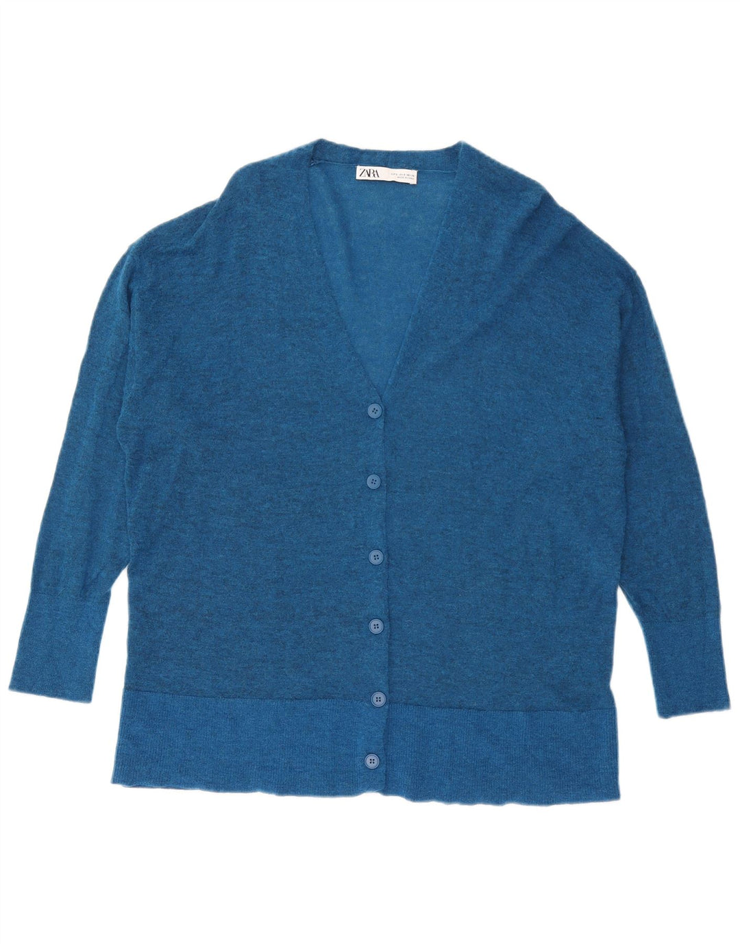 Zara oversized cardigantrøje til kvinder UK 10 Small Blue