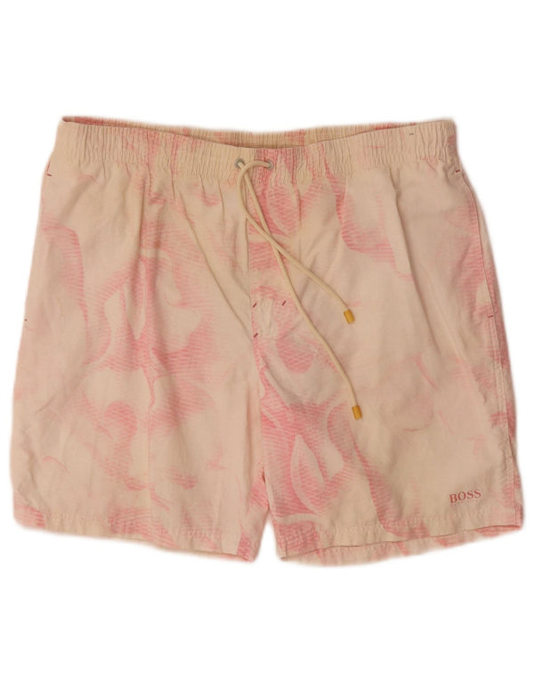 Hugo Boss Badeshorts til mænd Small White Tie Dye Bomuld