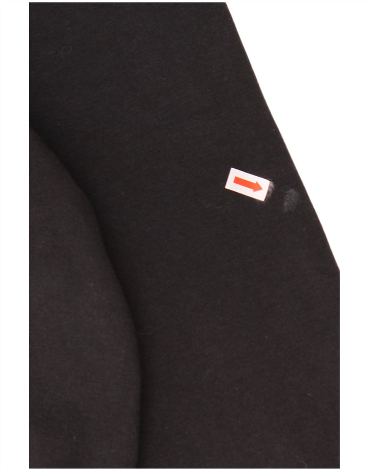 ADIDAS grafisk hættetrøje til kvinder UK 24/26 2XL Sort bomuld