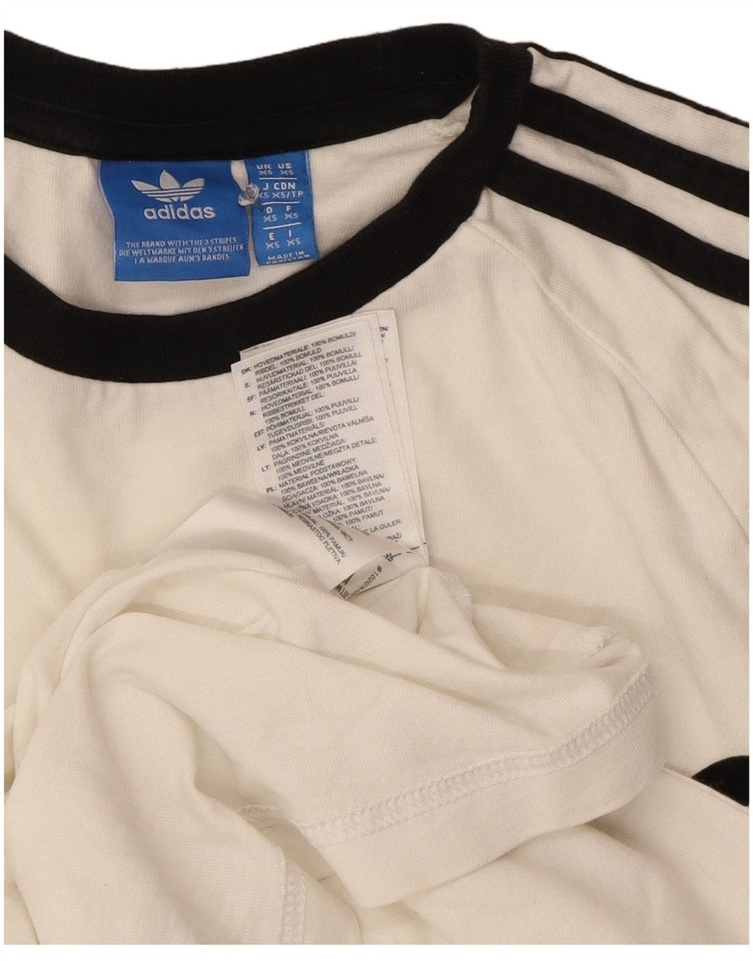 Adidas Herre grafisk top langærmet XS hvid bomuld