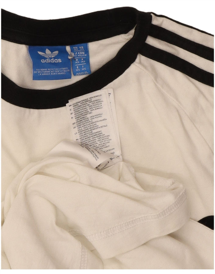 Adidas Herre grafisk top langærmet XS hvid bomuld