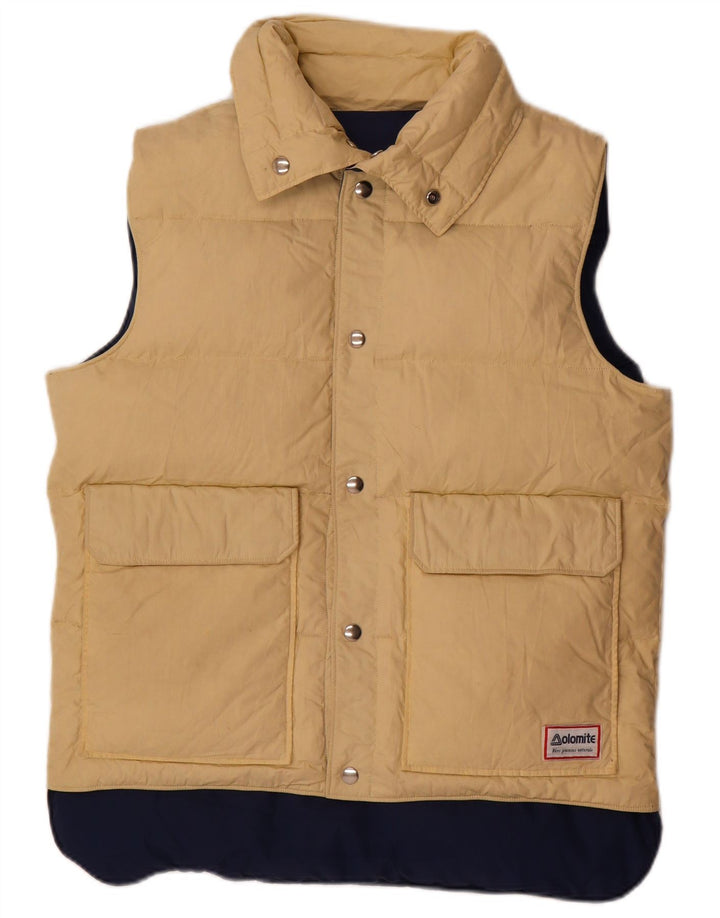Dolomite Herre Vendbar Polstret Gilet UK 38 Medium Navy Blue Bomuld
