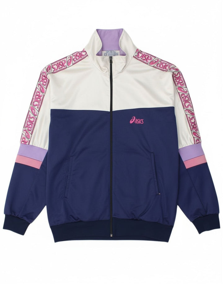 Asics Herre grafisk træningsdragt Topjakke Medium Navy Blue Colourblock