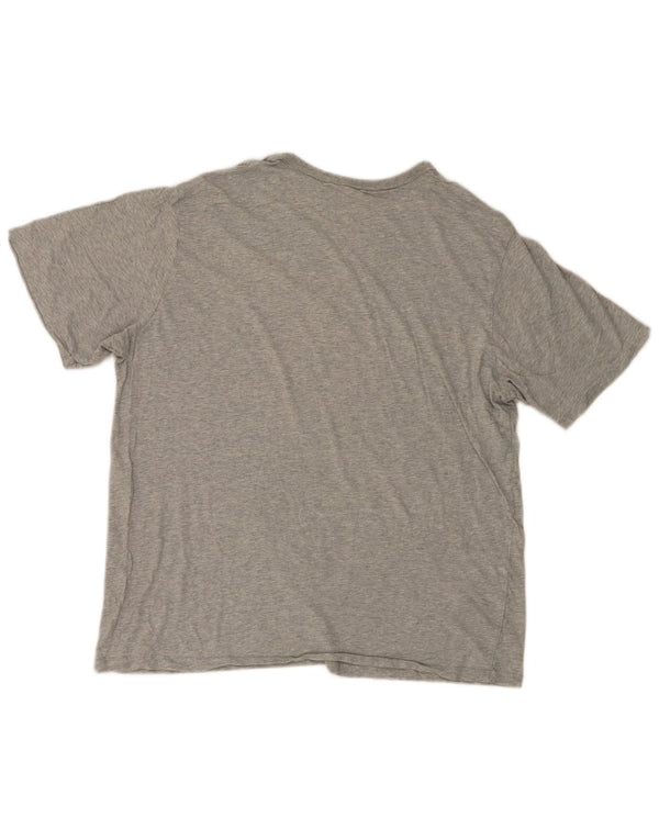 Champion Herre Grafisk T-Shirt Top 2XL Grå Bomuld