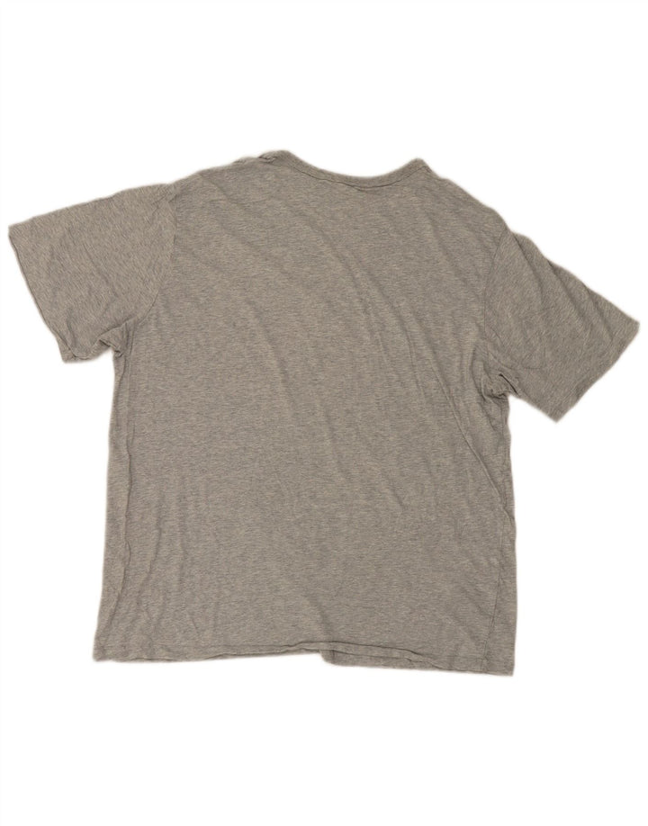 Champion Herre Grafisk T-Shirt Top 2XL Grå Bomuld