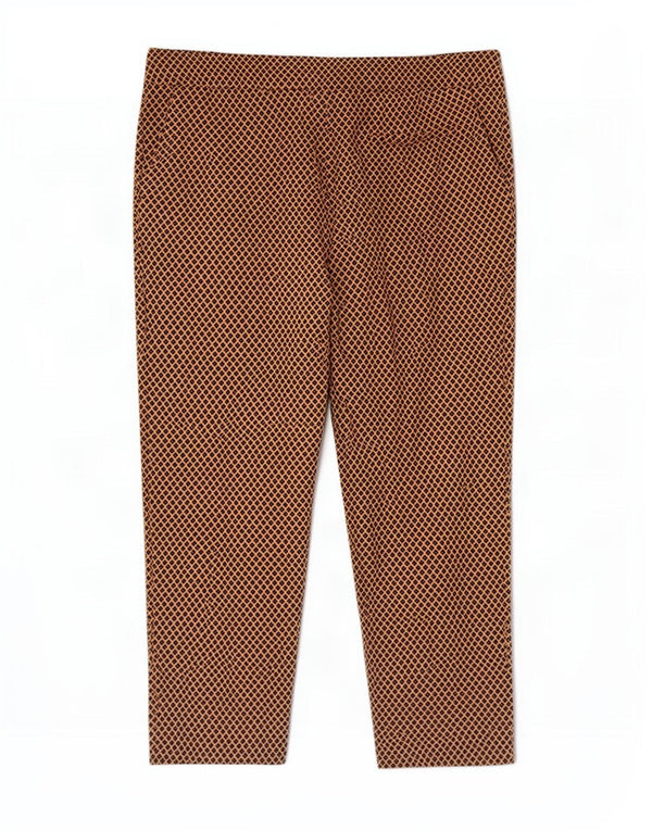 Marks & Spencer Dame Crop Suit Bukser UK 16 Large W34 L26 Brun
