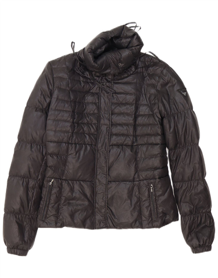 Guess Polstret jakke til kvinder UK 16 Stor sort polyester