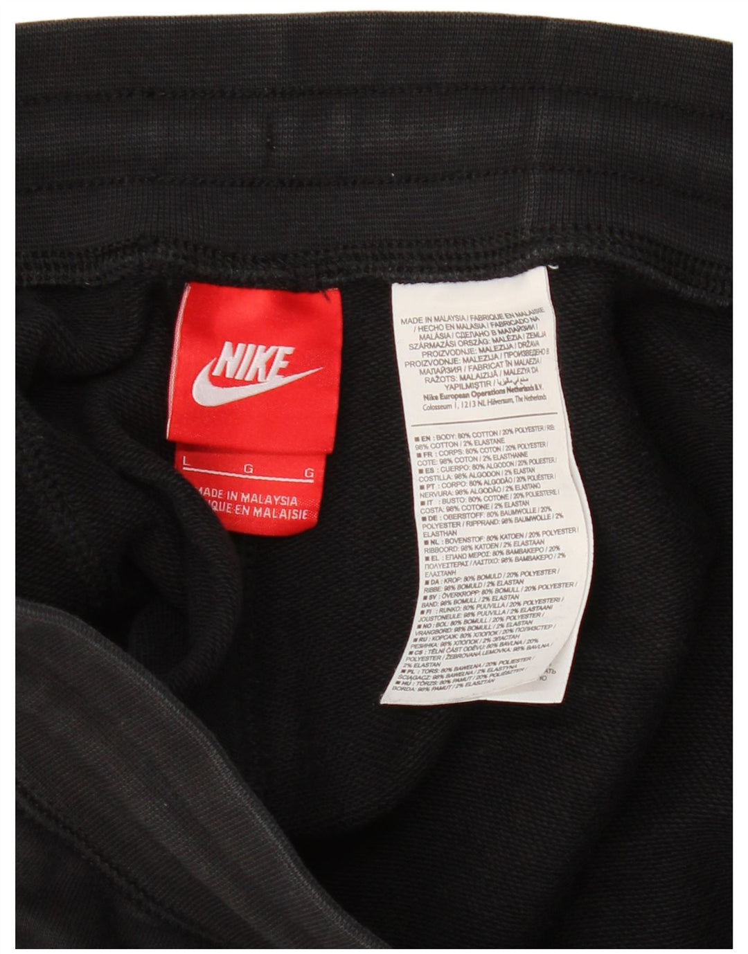 NIKE Grafiske sportsshorts til mænd, store sorte bomuld