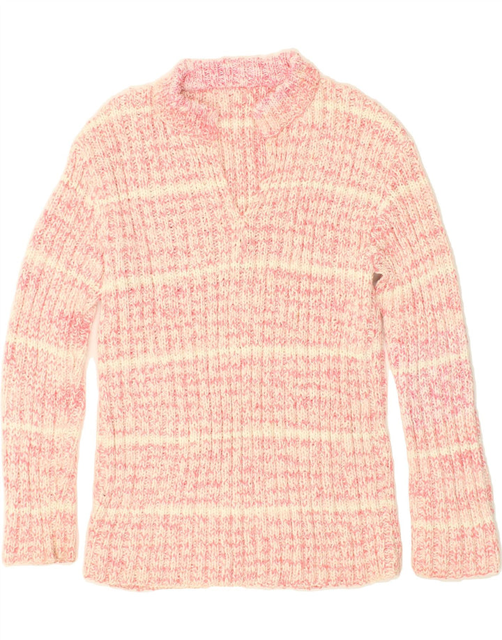 VINTAGE Womens Crew Neck Jumper Sweater UK 16 Large Pink Flecked | Vintage Vintage | Thrift | Second-Hand Vintage | Used Clothing | Messina Hembry 