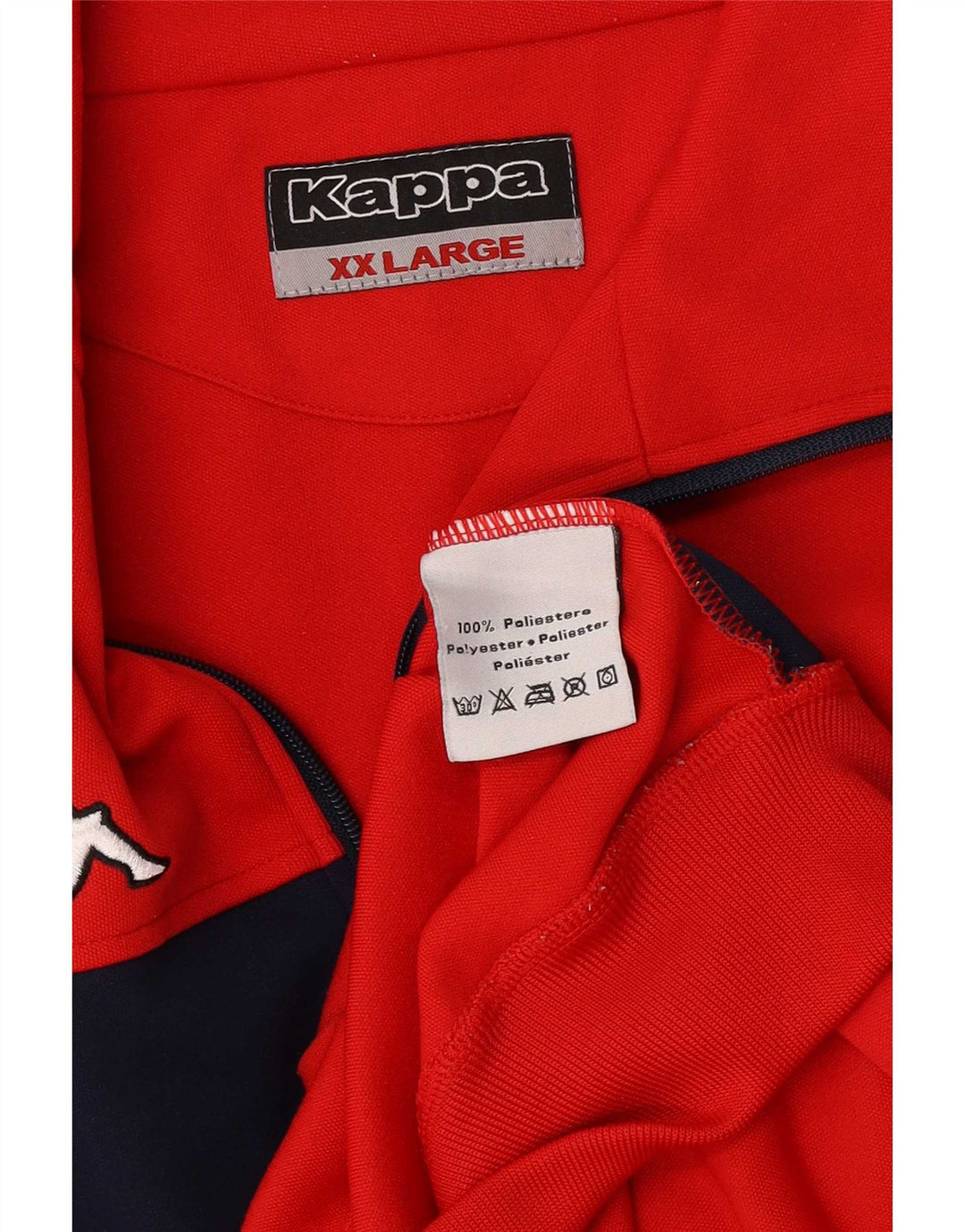 Kappa Træningsdragt til mænd Topjakke 2XL Rød Colourblock Polyester