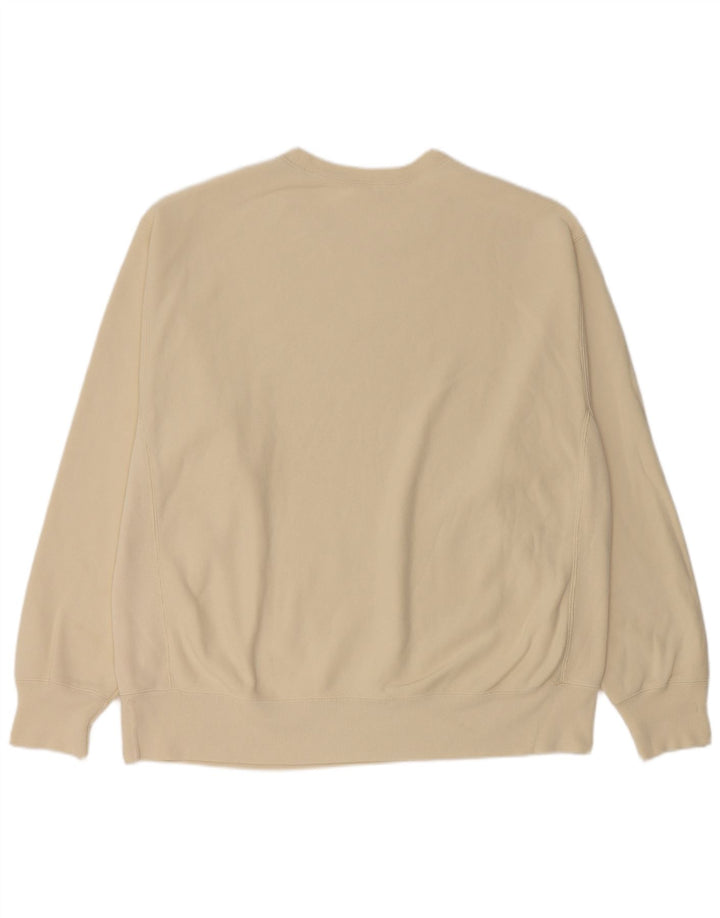 Champion Herre Sweatshirt Jumper XL Beige Bomuld