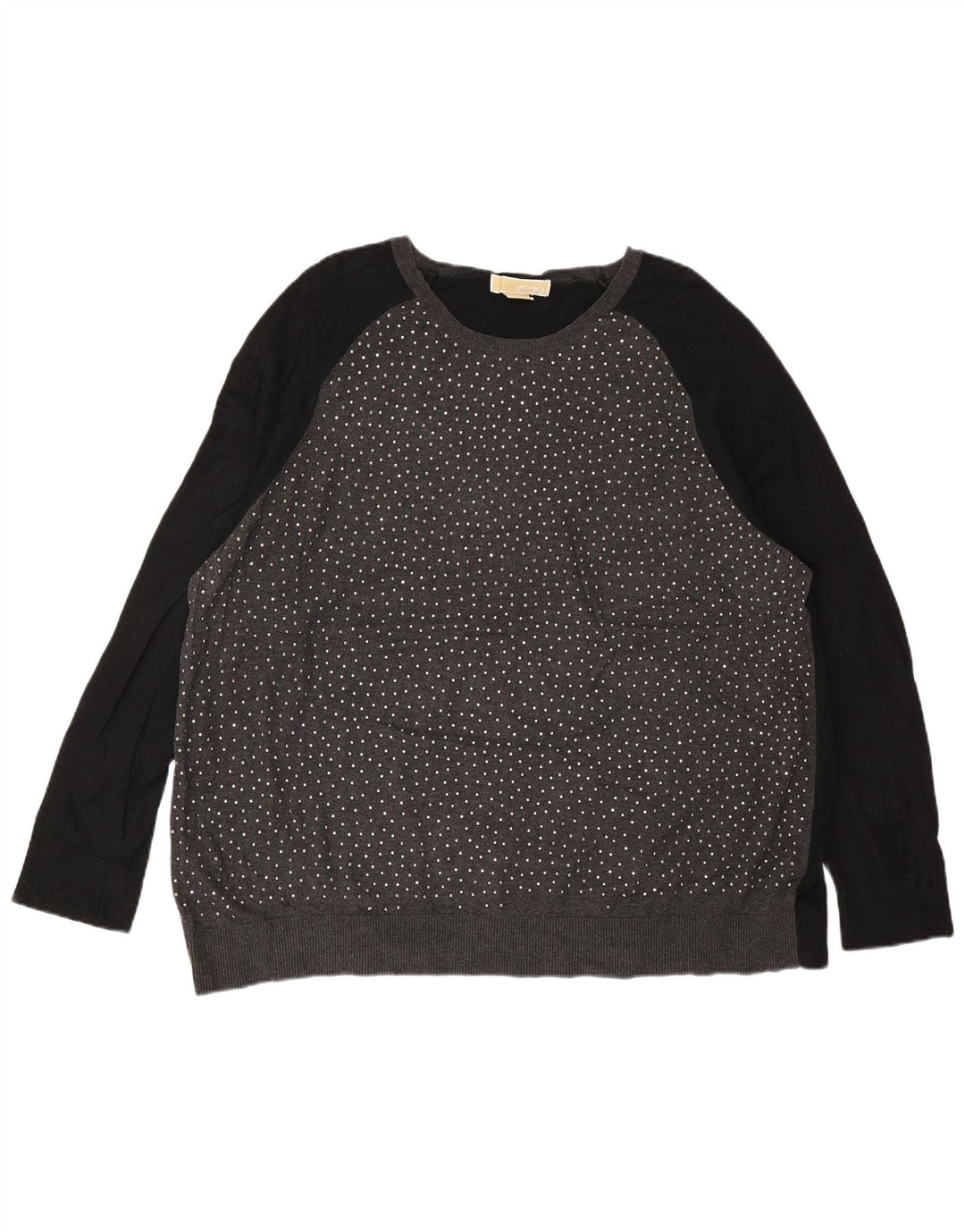 MICHAEL KORS Dame Boat Neck sweater UK 22 3XL Grå Colourblock