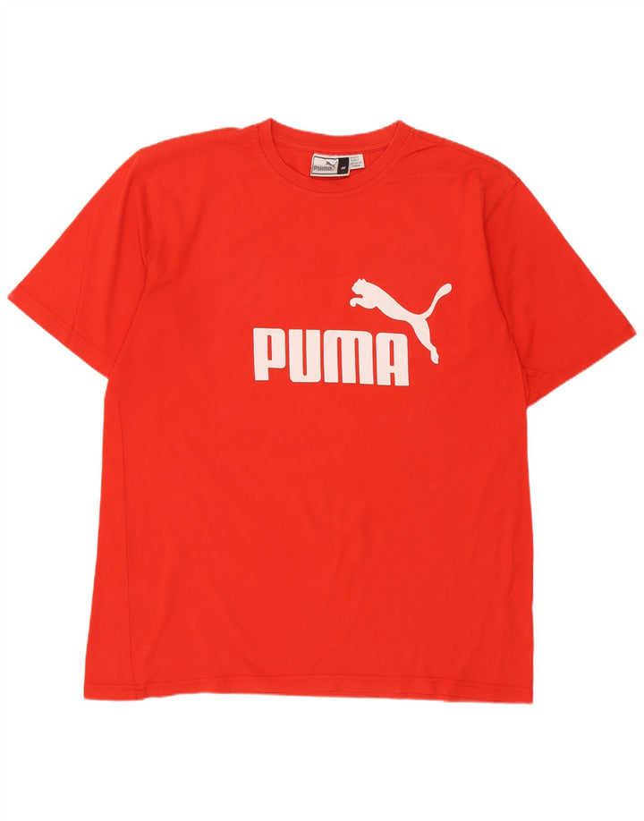 Puma Herre Grafisk T-Shirt Top Medium Rød
