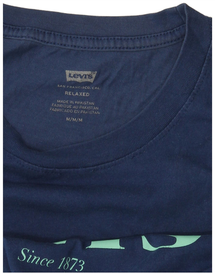 Levi's Herre afslappet grafisk T-shirt top mellem marineblå
