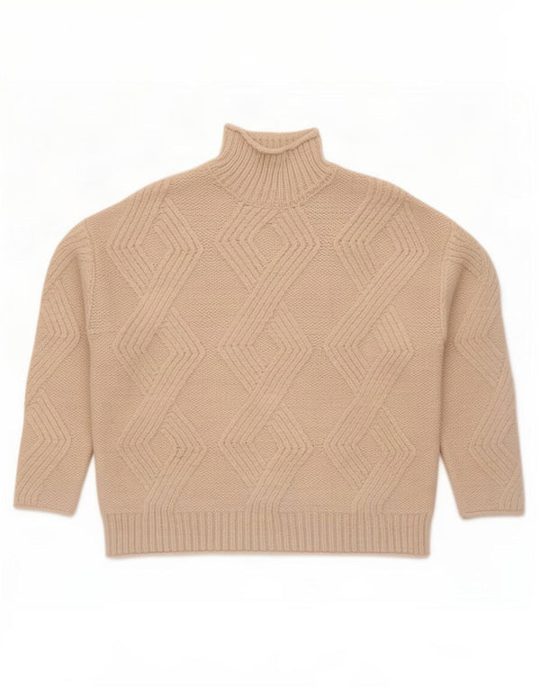 Marks & Spencer Dame Turtle Neck Sweater UK 14 Medium Off White