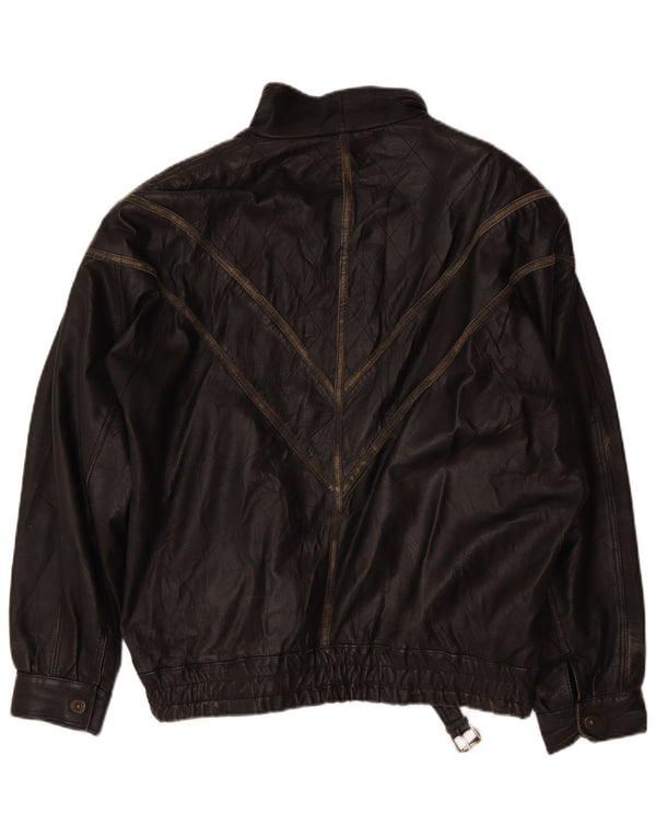 Vintage herre læderjakke UK 44 2XL Sort
