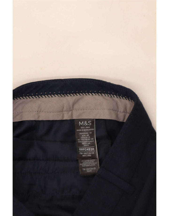 Marks & Spencer jakkesæt til kvinder UK 12 Medium W30 L30 Marineblå