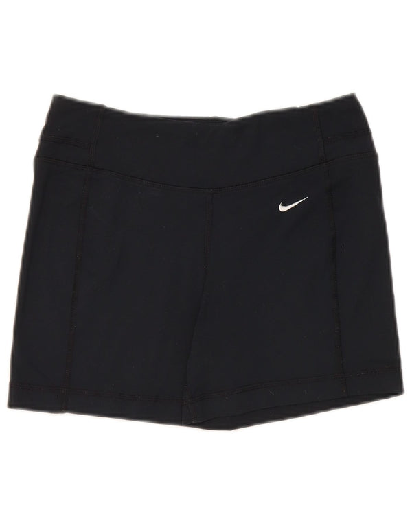 Nike Dame Dri Fit sportsshorts UK 6 XS sort nylon