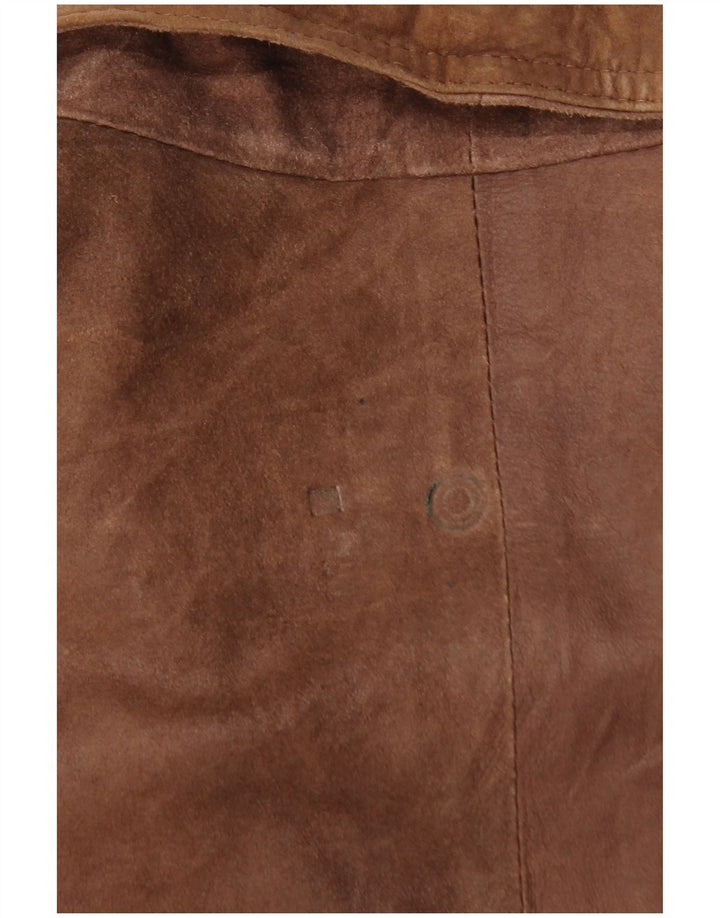 Morena Herre Ruskind Bomber Jacket IT 52 XL Brunt Læder